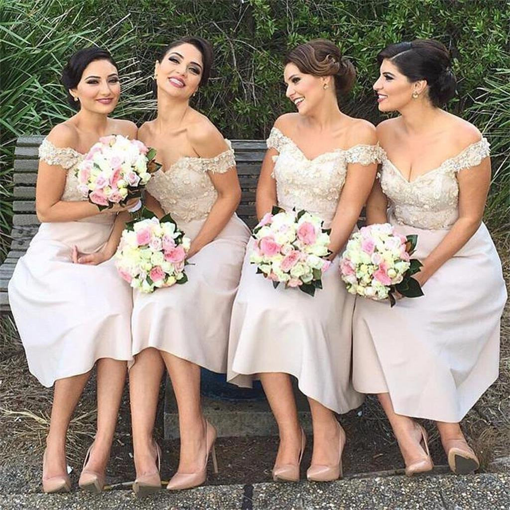 Short Floral Cheap Maid Of Honor Keen Length Bridesmaid Dresses Hoprom Short Floral Cheap Maid Of Honor Keen Length Bridesmaid Dresses Hoprom