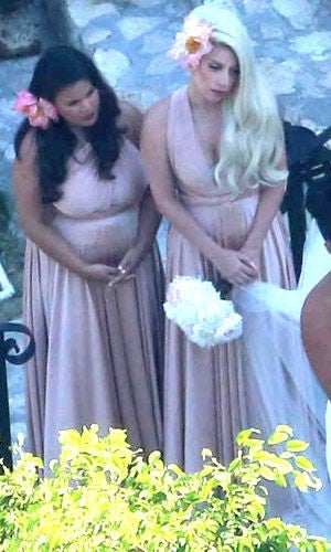 Pink Lady Gaga  Halter Gown Bridesmaid Wedding Dress Celebrity Formal Dress For Sale