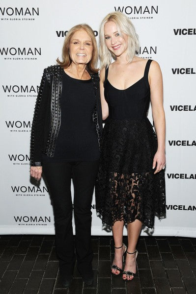 Black Jennifer Lawrence Tea Length Round Neck Dress Prom Celebrity Evening Dress VICELAND New York Premiere