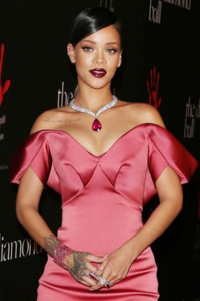Pink Rihanna Satin Off The Shoulder Fit Dress Flare Prom Celebrity Red – Hoprom Pink Rihanna Satin Off The Shoulder Fit Dress Flare Prom Celebrity Red – Hoprom