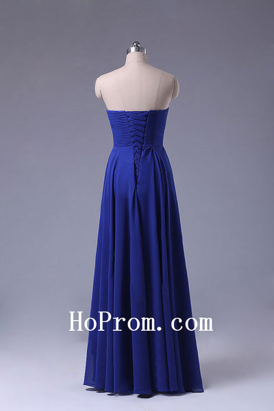 Long Blue Prom Dresses,Sweetheart Prom Dress,Evening Dress