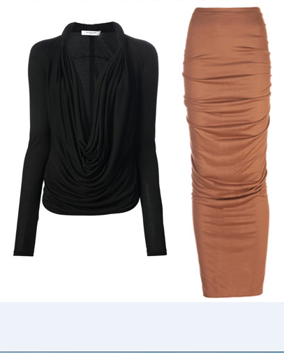 Brown Kim Kardashian (Kim K) Long Sleeve V Neck Wrap Dress Sheath Prom Celebrity Dress For Sale