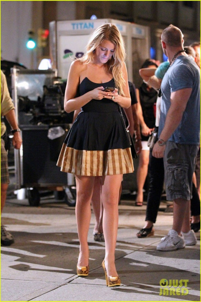 Black Gold Serena van der Woodsen Blake Lively Short Dress Classic Pro Hoprom Black Gold Serena van der Woodsen Blake Lively Short Dress Classic Pro Hoprom