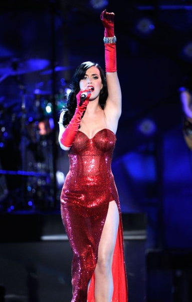 Red Katy Perry Sweetheart High thigh Split Dress Sequin Prom Red Carpet Formal Dress VH1 Divas Salute the Troops