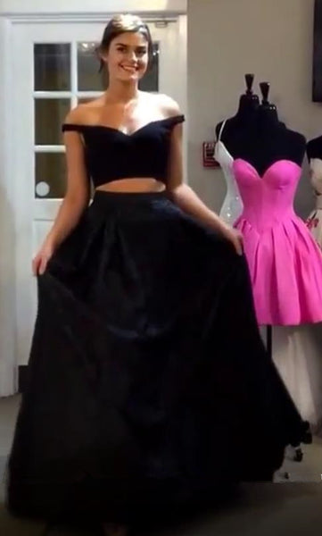 Off the Shoulder Crop Top Ball Gown Prom Dresses Pageant Dress