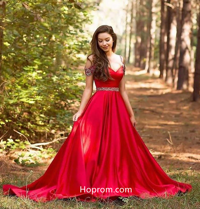 Sweetheart Off shoulder Prom Dress with Crystals