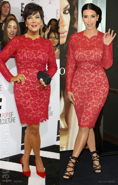 Red Kim Kardashian (Kim K) Short Lace Long Sleeves Dress Knee Length P Hoprom Red Kim Kardashian (Kim K) Short Lace Long Sleeves Dress Knee Length P Hoprom