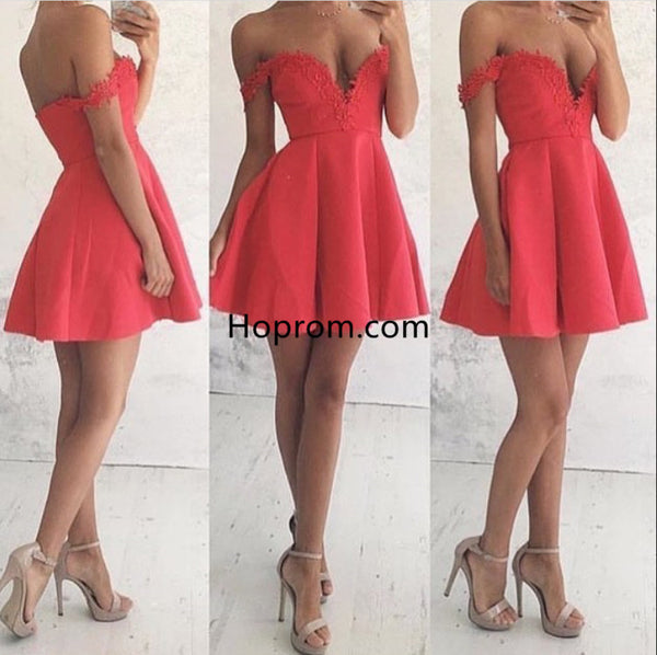 Sleeveless Short Bowknot Straps Red 2017 Homecoming Dress