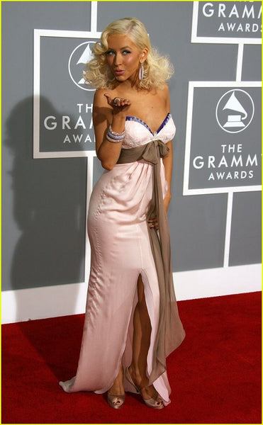 Pink Christina Aguilera Sweetheart Dress Strapless Prom Red Carpet Formal Dress Grammy Awards
