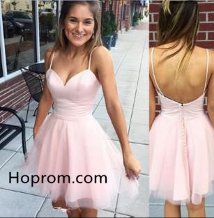 Sweethert Tulle Pink Homecoming Dress, Strapless Sexy Homecoming Dress
