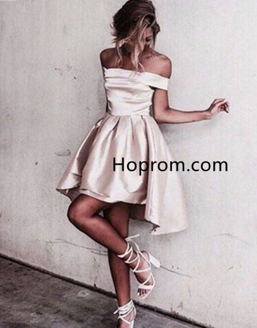 Sexy Off Shoulder Homecoming Dress, Creamy White Homecoming Dress Hoprom Sexy Off Shoulder Homecoming Dress, Creamy White Homecoming Dress Hoprom