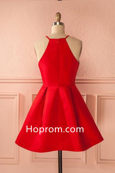 Cute Red Short Prom Dress, Simple Red Homecoming Dress
