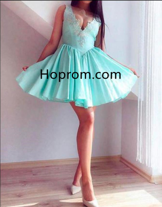 Lace Short Prom Dress, Green V Neck Cute Homecoming Dress Hoprom Lace Short Prom Dress, Green V Neck Cute Homecoming Dress Hoprom
