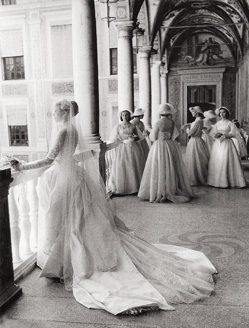 White Grace Kelly Lace High Neck Long Sleeves Dress Empire Waist Weddi Hoprom White Grace Kelly Lace High Neck Long Sleeves Dress Empire Waist Weddi Hoprom