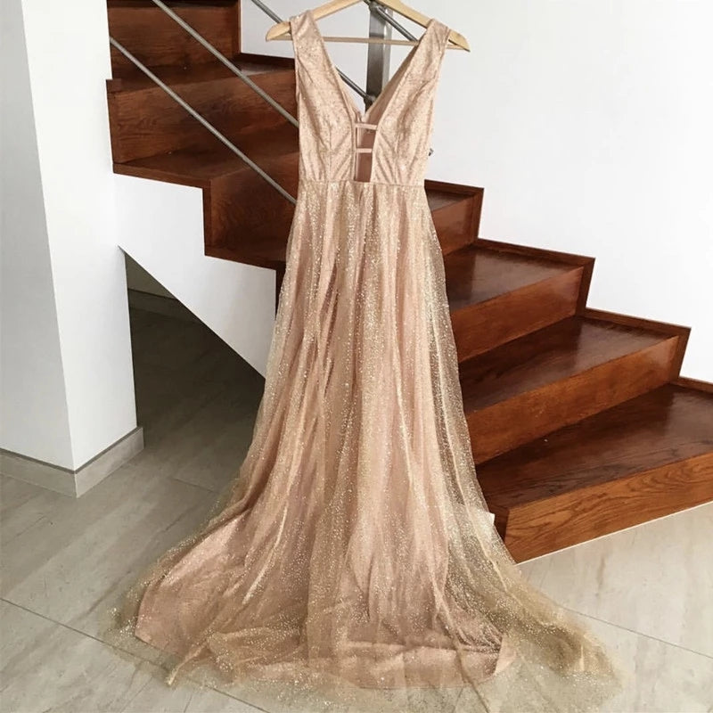 Plunge V Neck Sexy Prom Dresses Bling Bling Formal Dress for Prom Hoprom Plunge V Neck Sexy Prom Dresses Bling Bling Formal Dress for Prom Hoprom
