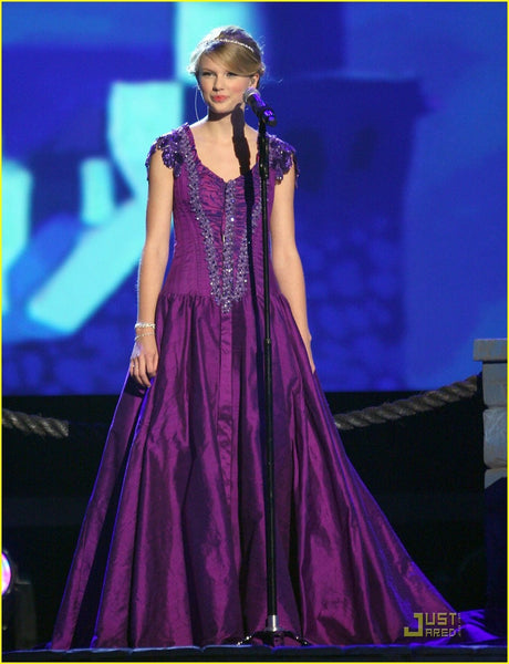 Purple Taylor Swift Sexy Sequins Prom Celebrity Dress CMA Awards