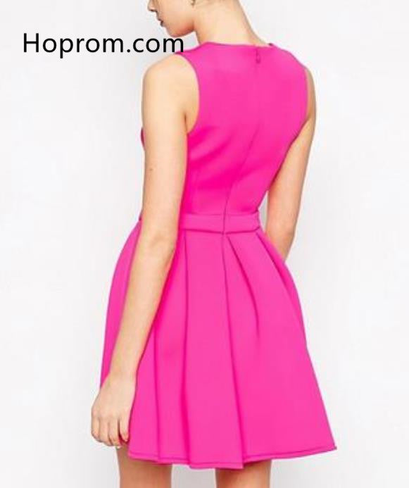 Two Piece Homecoming Dress, Hot Pink Short Homecoming Dresses Hoprom Two Piece Homecoming Dress, Hot Pink Short Homecoming Dresses Hoprom