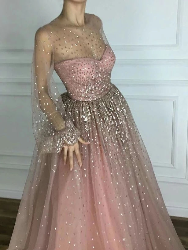 Chic Long Sleeve Bling Sexy Prom Dress Formal Dress for Prom Hoprom Chic Long Sleeve Bling Sexy Prom Dress Formal Dress for Prom Hoprom