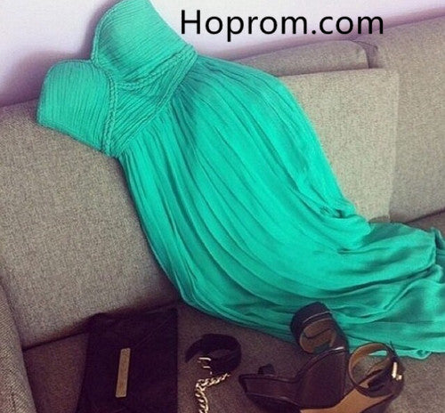 Green Sweetheart Homecoming Dress, Chiffon Homecoming Dress