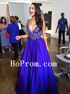 Blue Applique Prom Dresses, A-Line Prom Dress,Evening Dress