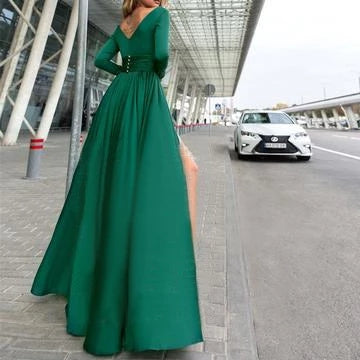 Simple High Slit Sexy Prom Dresses Formal Dress Red, Green & Blue 3 Co Hoprom Simple High Slit Sexy Prom Dresses Formal Dress Red, Green & Blue 3 Co Hoprom