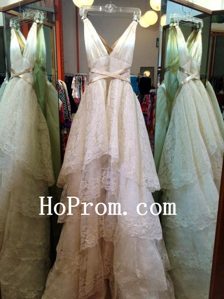 Lace Ruffles Prom Dresses,Lovely Prom Dress,Evening Dress