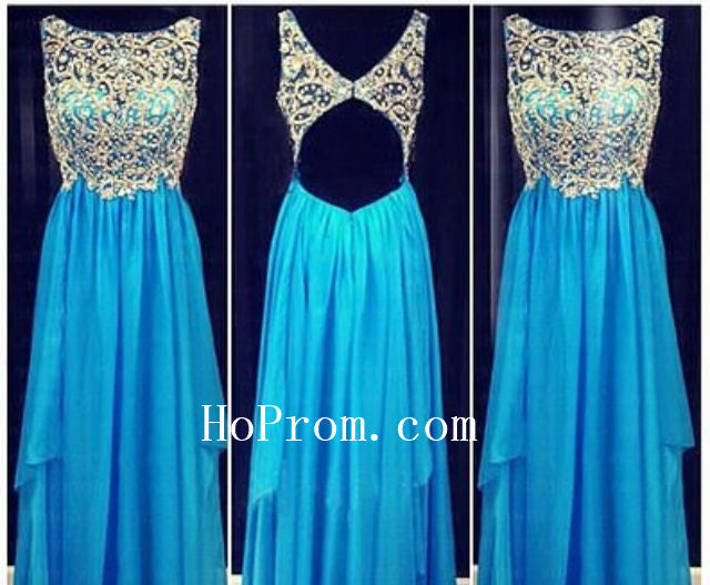Blue Prom Dresses,Gold Applique Prom Dress,Evening Dresses Hoprom Blue Prom Dresses,Gold Applique Prom Dress,Evening Dresses Hoprom