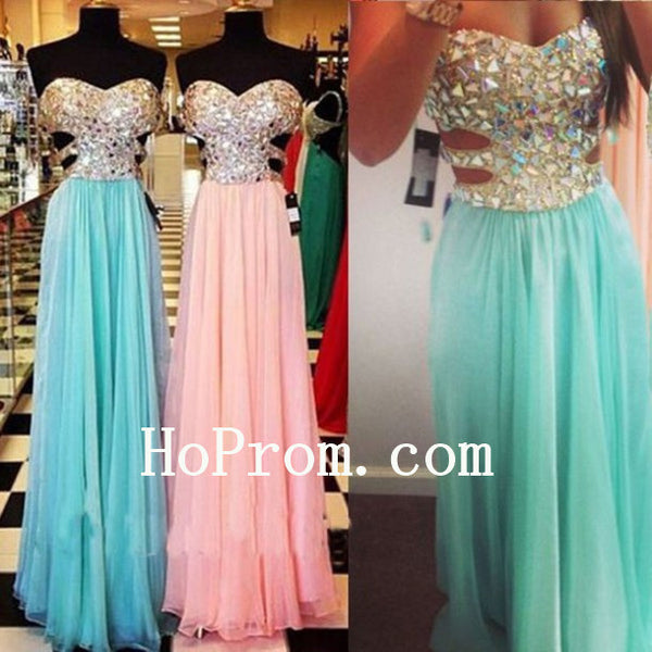Sweetheart Prom Dresses,Blue/Pink Prom Dress,Evening Dresses