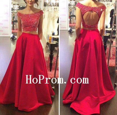 Off Shoulder Prom Dresses,Red Prom Dress,Evening Dress