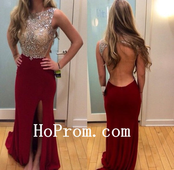 Sleeveless Prom Dress,Open Back Prom Dresses,Evening Dress