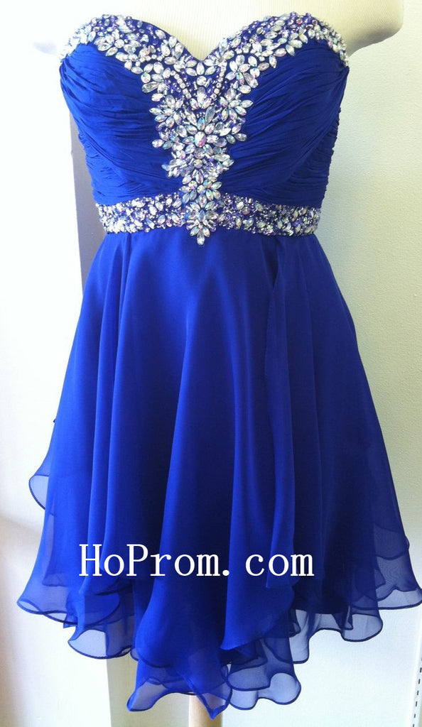 Cute Short Prom Dress,Blue Prom Dresses,Evening Dress