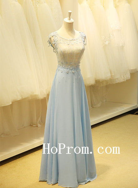 Light Blue Prom Dress,Long Prom Dresses,Evening Dress