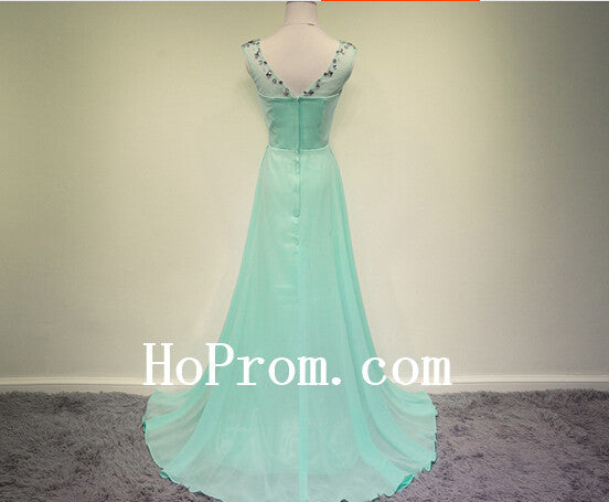 Long Prom Dresses,Mint Prom Dress,Chiffon Evening Dresses