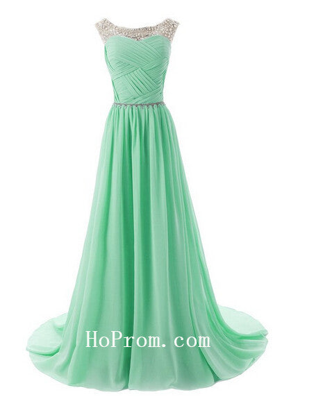 Long Prom Dresses,Light Green Prom Dress,Evening Dress