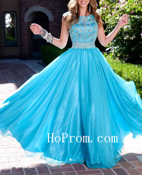 Sky Blue Prom Dresses,A-Line Prom Dress,Evening Dress