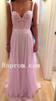 A-Line Chiffon Prom Dresses,Pink Prom Dress,Evening Dress