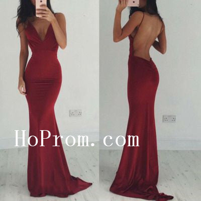 Open Back Prom Dresses,Satin Prom Dress,Evening Dress