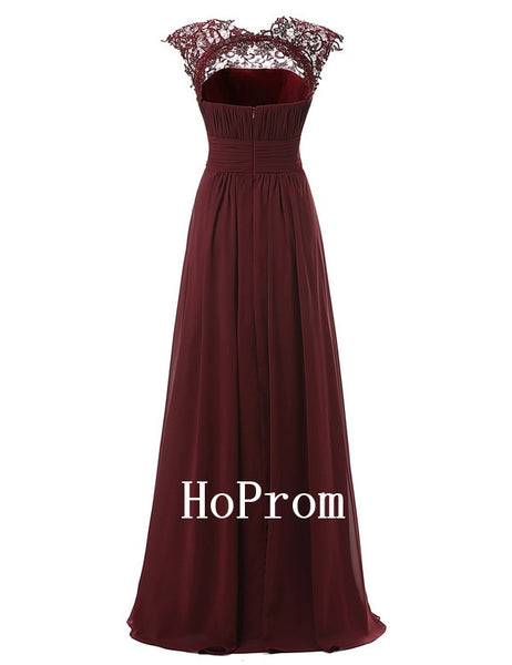 Lace Chiffon Prom Dresses,A-Line Prom Dress,Evening Dress