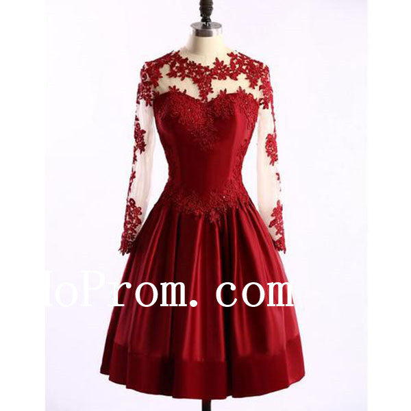 Long Sleeve Prom Dresses,Short Prom Dress,Evening Dress
