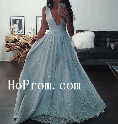 Deep V-Neck Prom Dresses,Sleeveless Prom Dress,Evening Dress