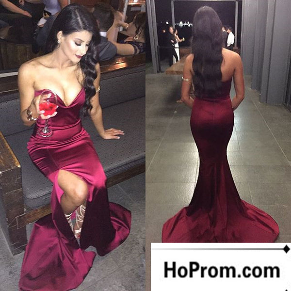 Sexy Sweetheart Side Split Prom Dress Evening Dresses