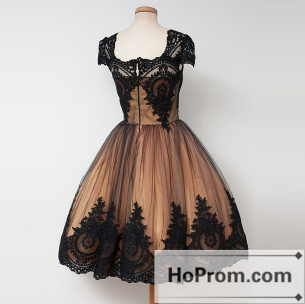 Knee Length Cap Sleeve Prom Dresses Homecoming Dresses