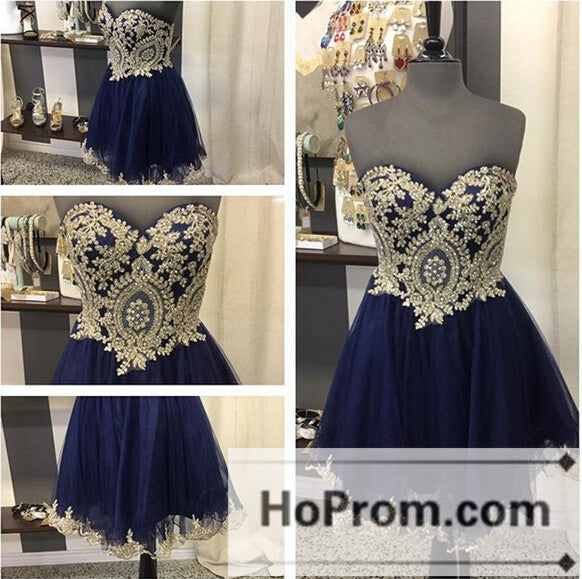 Elegant Short Sweetheat A-Line Prom Dresses Homecoming Dresses