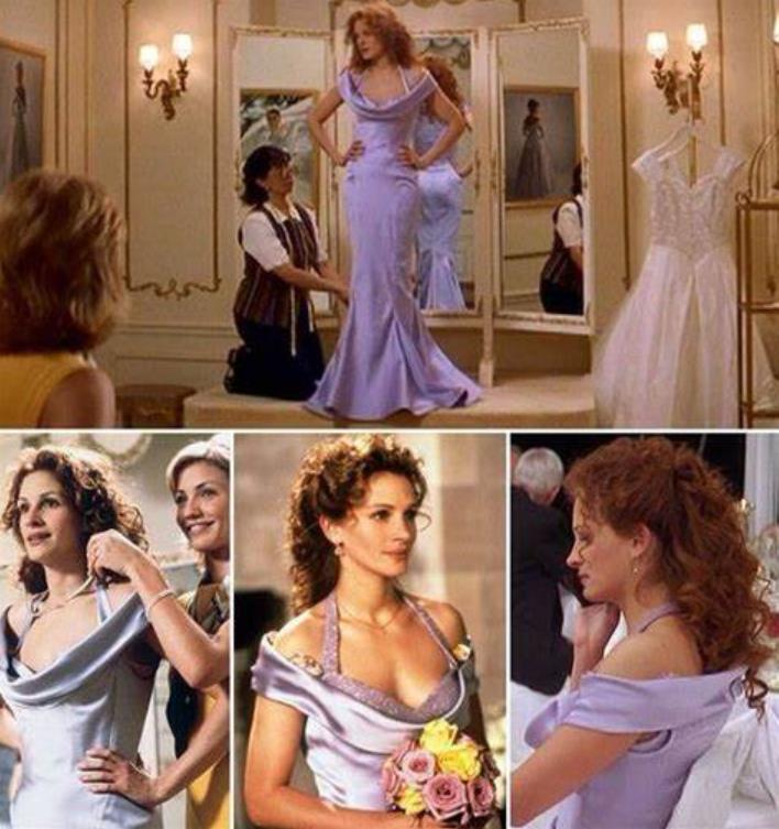 julia roberts bridesmaid dress PART 5: The Purple Dress from My Best Friends Wedding #fashioninfilm # costume #costumedesign #filmandtv #fashion #juliaroberts #mybestfriendswedding #bridesmaid