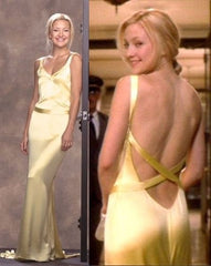 Kate Hudson as Andie Yellow Dress Backless Prom Dress How to Lose a Gu –  Hoprom