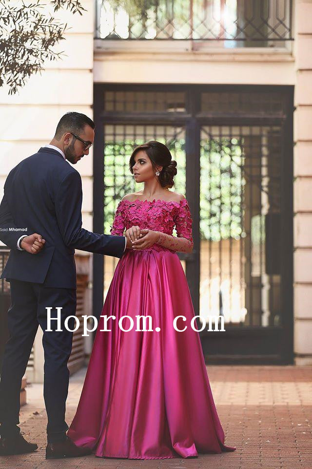Long Sleeve Prom Dresses,Off Shoulder Prom Dress,Evening Dress