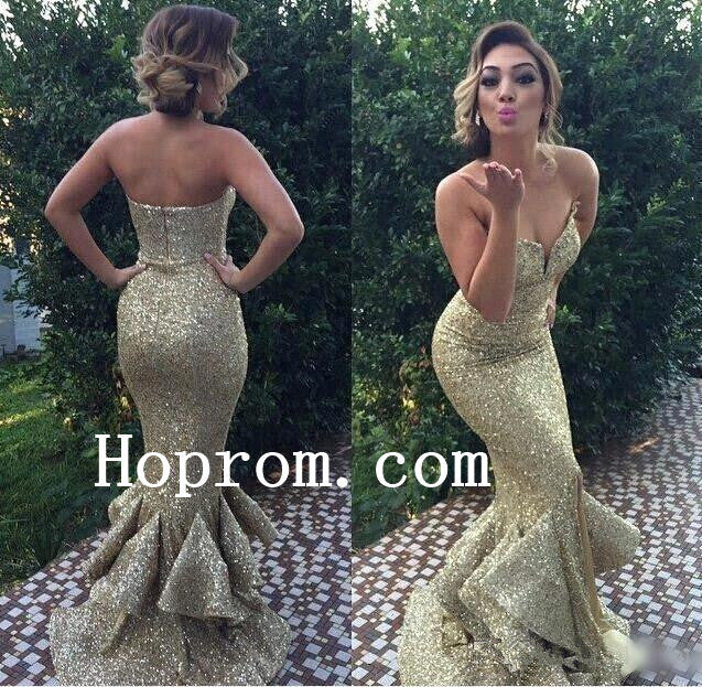 Sparkly Sequined Prom Dresses,Sweetheart Prom Dress,Evening Dress