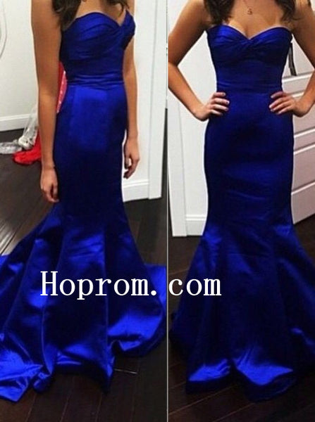 Royal Blue Prom Dresses,Sweetheart Prom Dress,Evening Dress