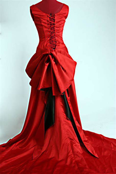 Moulin Rouge Satine Red Satin Dress Nicole Kidman Eveing Prom Dress