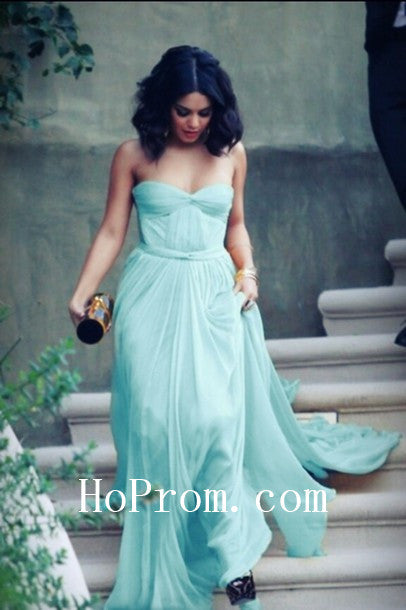 Long Mint Prom Dresses,Strapless Prom Dress,Evening Dress